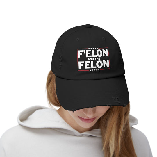 Unisex Distressed Cap - F'ELON and the FELON Vintage Hat