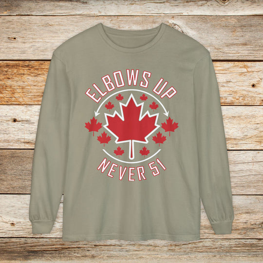 Canadian Elbows Up Long Sleeve T-Shirt