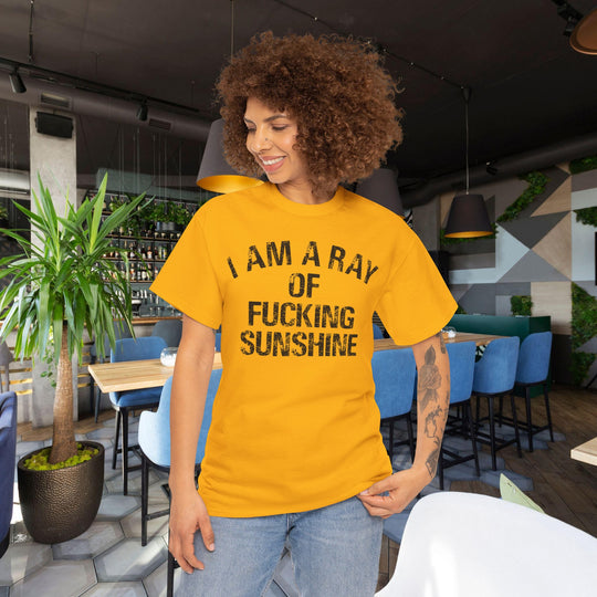 Funny Trendy Graphic T-Shirt - "I am a Ray of Fucking Sunshine"