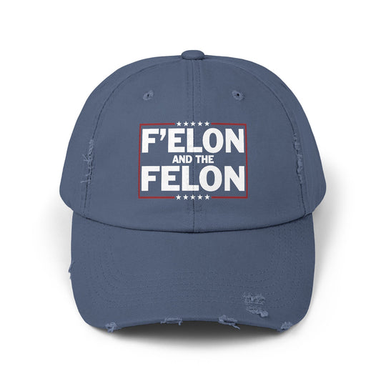 Unisex Distressed Cap - F'ELON and the FELON Vintage Hat