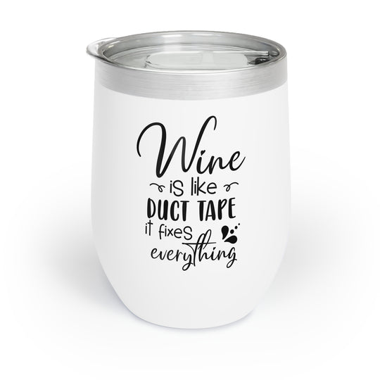El vino es como cinta adhesiva - Vaso de vino frío