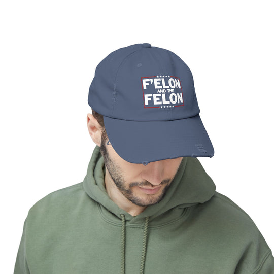 Unisex Distressed Cap - F'ELON and the FELON Vintage Hat