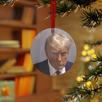 Trump Mugshot - My Ass Got Arrested - Metal Christmas Ornament