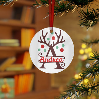 Holiday Decor - Personalized Christmas Ornament - Reindeer Antlers