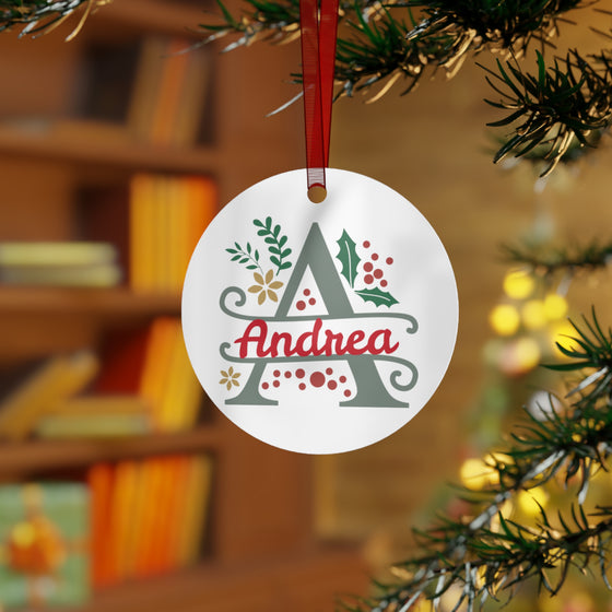 Holiday Decor - Custom Christmas Ornament with Mistletoe