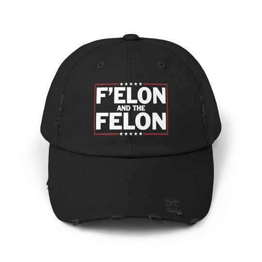 Unisex Distressed Cap - F'ELON and the FELON Vintage Hat
