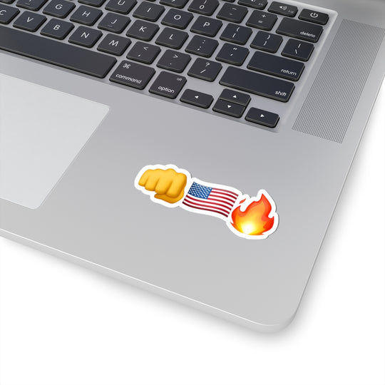 Fist Flag Fire Emojis Kiss-Cut Stickers