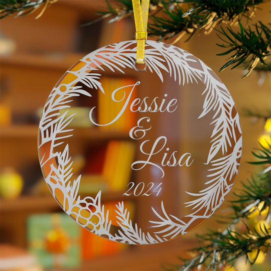 Personalized Glass Christmas Ornament