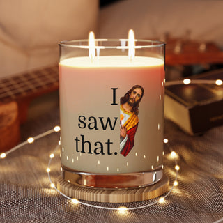 Jesus "I saw that." Funny Scented Candle Gifts