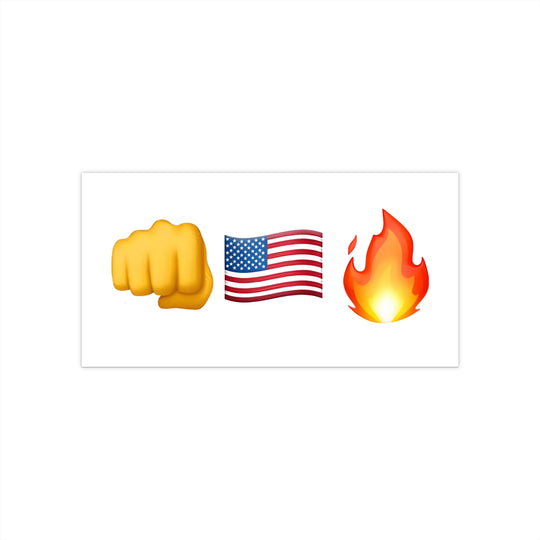Fist Flag Fire Bumper Sticker