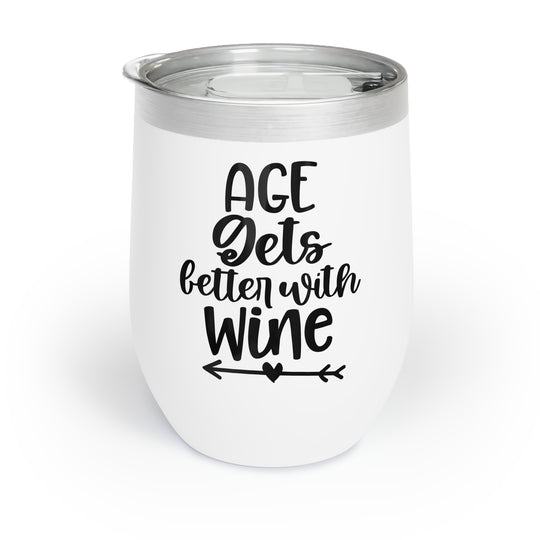 La edad mejora con el vino - Vaso de vino frío