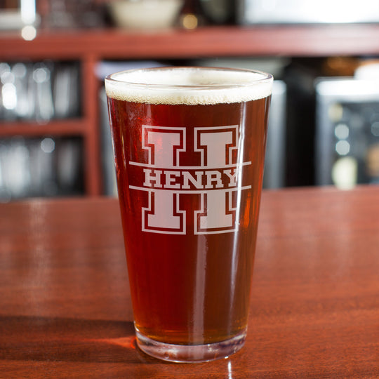 Custom Beer Pint - Engraved 16 oz Gift