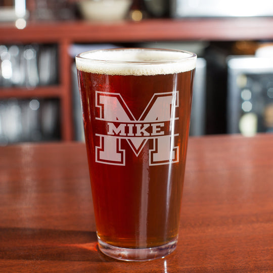 Custom Beer Pint - Engraved 16 oz Gift