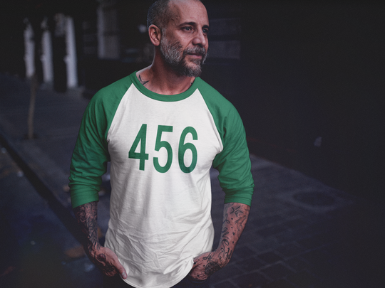 Vintage 456 Kelly Green 3/4 Sleeve Baseball Tee