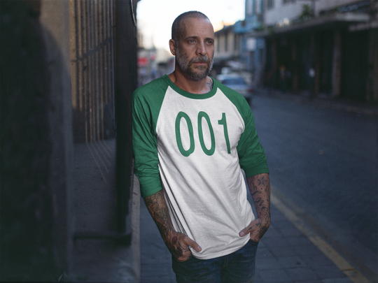 Vintage 456 Kelly Green 3/4 Sleeve Baseball Tee
