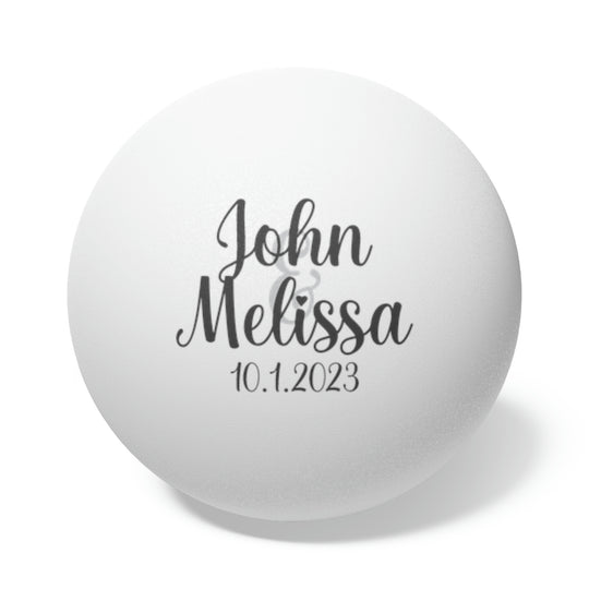 Favores de boda personalizados con pelotas de ping-pong