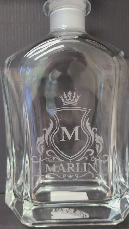 Custom Whiskey Decanter - Engraved 23.75 oz Decanter