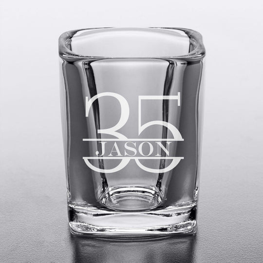 35th Birthday Gifts - Square 2oz Shot Glass