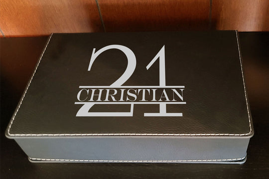 Conjunto de matraz personalizado - Regalo de matraz personalizado con nombre, inicial, edad.