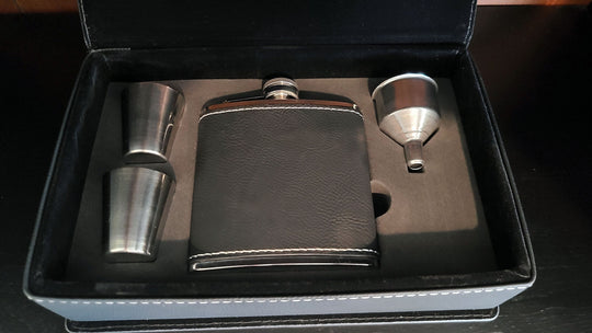 Conjunto de matraz personalizado - Regalo de matraz personalizado con nombre, inicial, edad.
