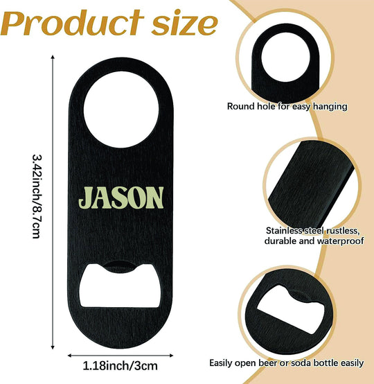 Happy Retirement - Black Stainless Steel Beer Bottle Opener