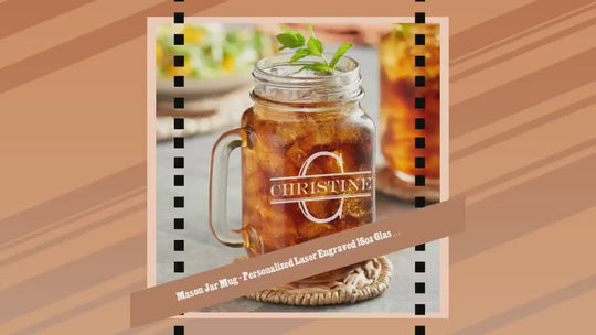 Taza Mason Jar - Tarro Mason personalizado grabado de 16 oz