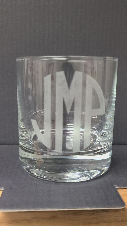 Whiskey Glasses - Monogram 12oz Rocks Glass