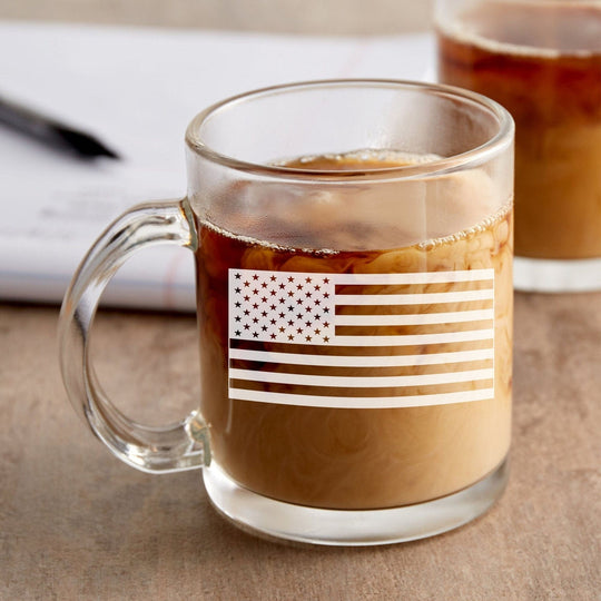 American Flag Mug - Laser Engraved 12 oz Coffee Mug Standard