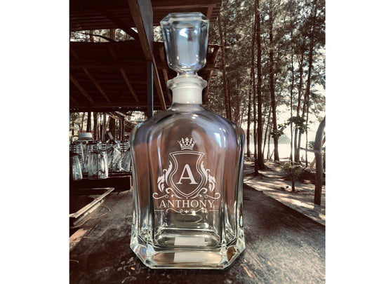 Anniversary Gifts for Him - Custom Whiskey Decanter
