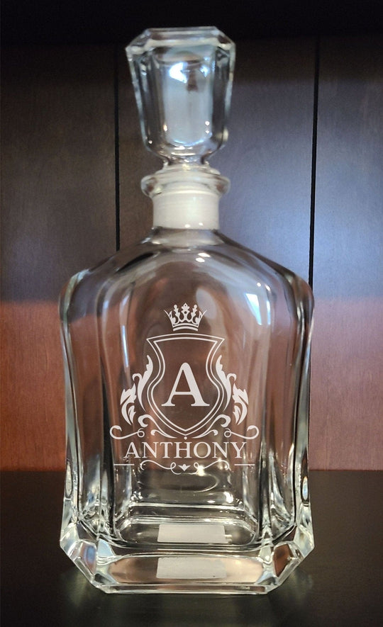 Anniversary Gifts for Him - Custom Whiskey Decanter