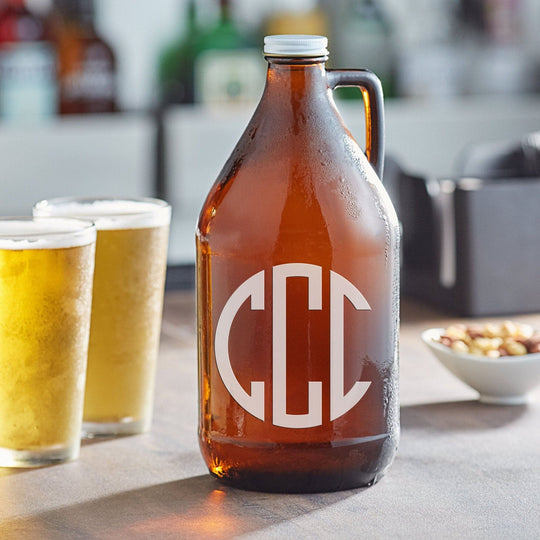 Beer Growler - Personalized Laser Engraved with Monogram