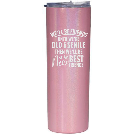 Best Friend Gift - 20oz Sparkle Tumbler with Straw, Lid