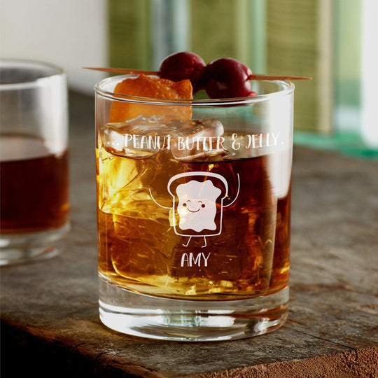 Best Friends 12oz Rocks Glass - We Go Together
