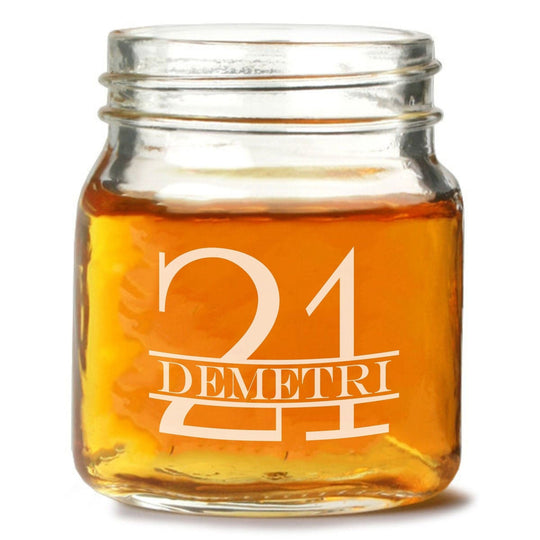 Birthday Gift - Personalized Mason Jar Shot Glass
