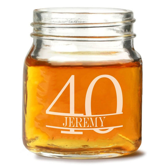 Birthday Gift - Personalized Mason Jar Shot Glass