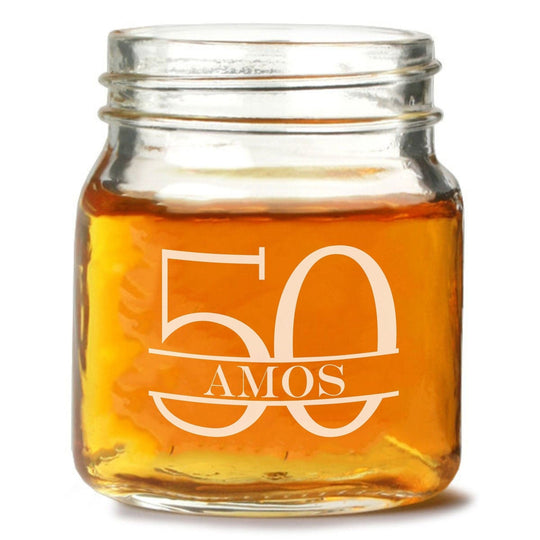 Birthday Gift - Personalized Mason Jar Shot Glass