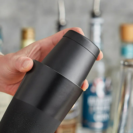Boston Cocktail Shaker - 18oz or 28oz Matte Black Half Size Cocktail Shaker Tin Laser Engraved with Name or Logo