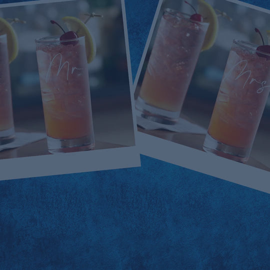 Mr and Mrs Wedding Glasses - Engraved Collins Glasses by@Vidoo