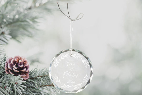 Christmas Ornament - Engraved Crystal First Christmas Ornament