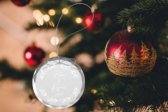 Christmas Ornament - Engraved Glass First Christmas Ornament