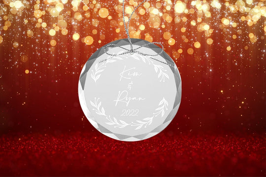 Christmas Ornament - Engraved Glass First Christmas Ornament