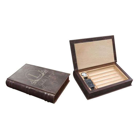 Cigar Box Leather Humidor Travel Case