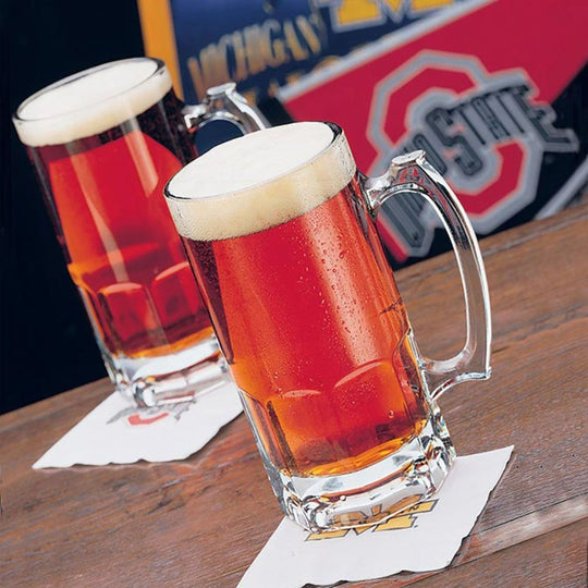 Custom Beer Mug Engraved 1-Liter 33.8oz Huge Glass Libbey Beer Mug