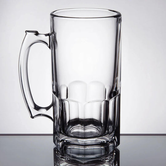 Custom Beer Mug Engraved 1-Liter 33.8oz Huge Glass Libbey Beer Mug