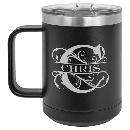 Custom Coffee Tumbler - 15oz Polar Camel Tumbler Flourish