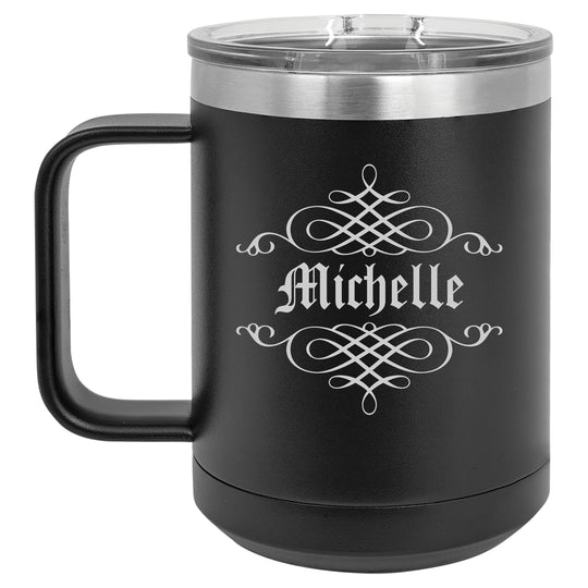 Custom Coffee Tumbler - 15oz Polar Camel Tumbler Swirls