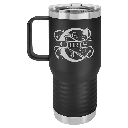 Custom Coffee Tumbler - 20oz Polar Camel Flourish