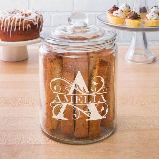 Custom Cookie Jar with Lid Flourish