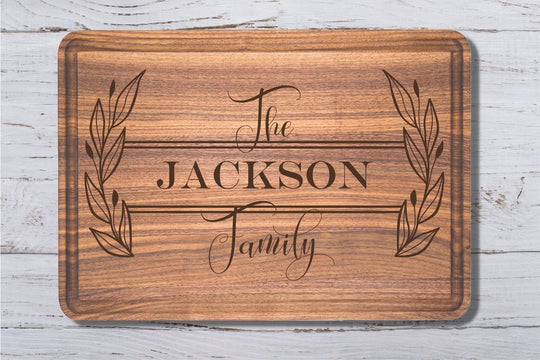 Custom Cutting Board - Walnut Grooved Cutting Board No, Thank You