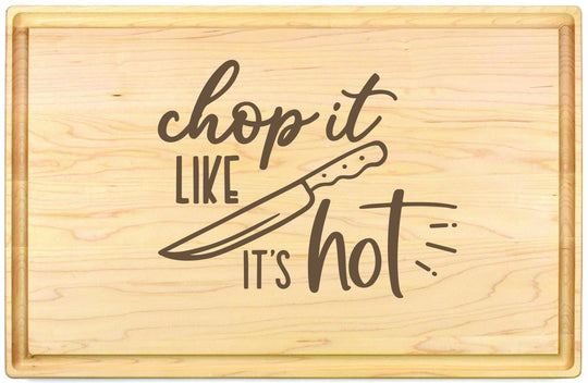 Custom Engraved Maple Wooden Cutting Board Chop It